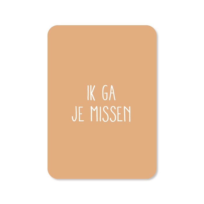 Carte je vais me manquer