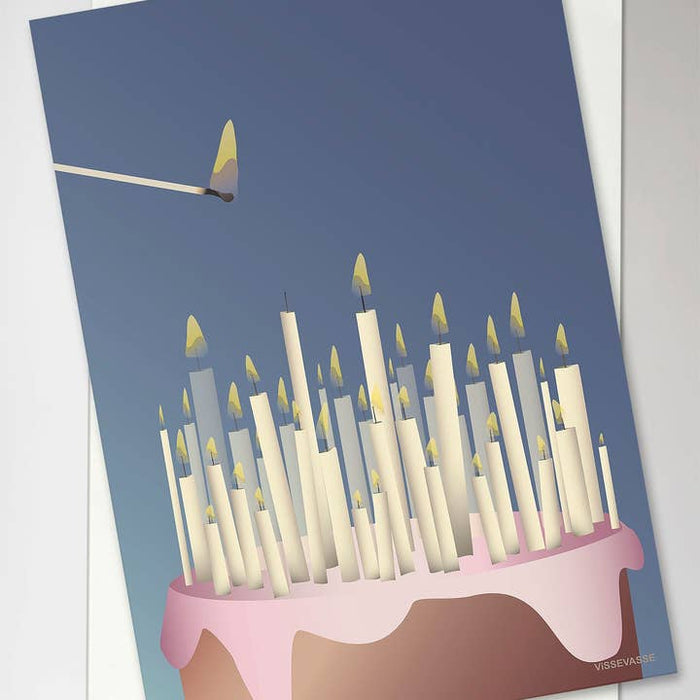 Gâteau cartographier avec des bougies