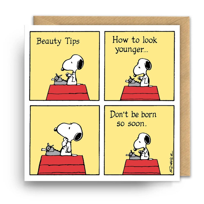 Carte des conseils de beauté Snoopy