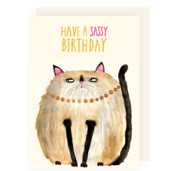 Kaart Sassy Cat BIrthday