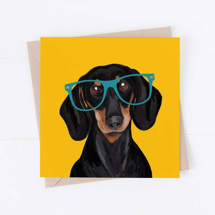 Kaart Glasses Dog | Teckel