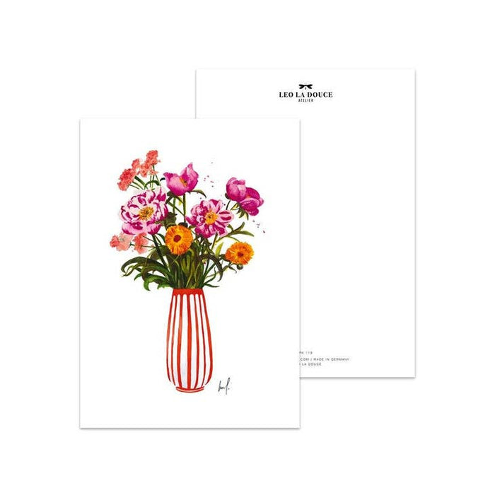 Pivoines roses de carte postale | Une enveloppe