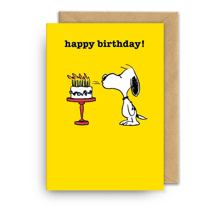 Carte Snoopy Joyeux anniversaire Gâteau