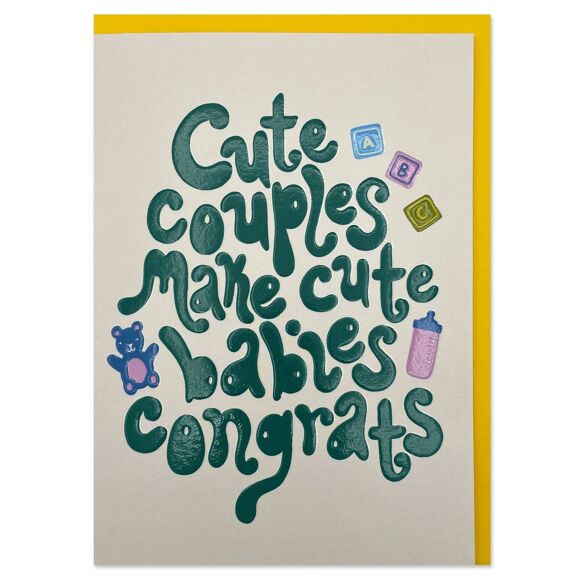 Carte Les couples mignons font des bébés mignons