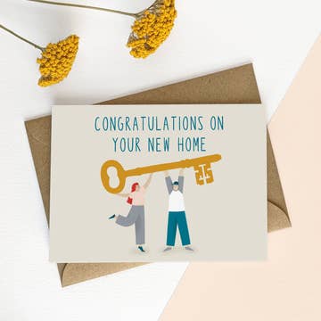 Carte des conggratulations sur votre nouvelle maison