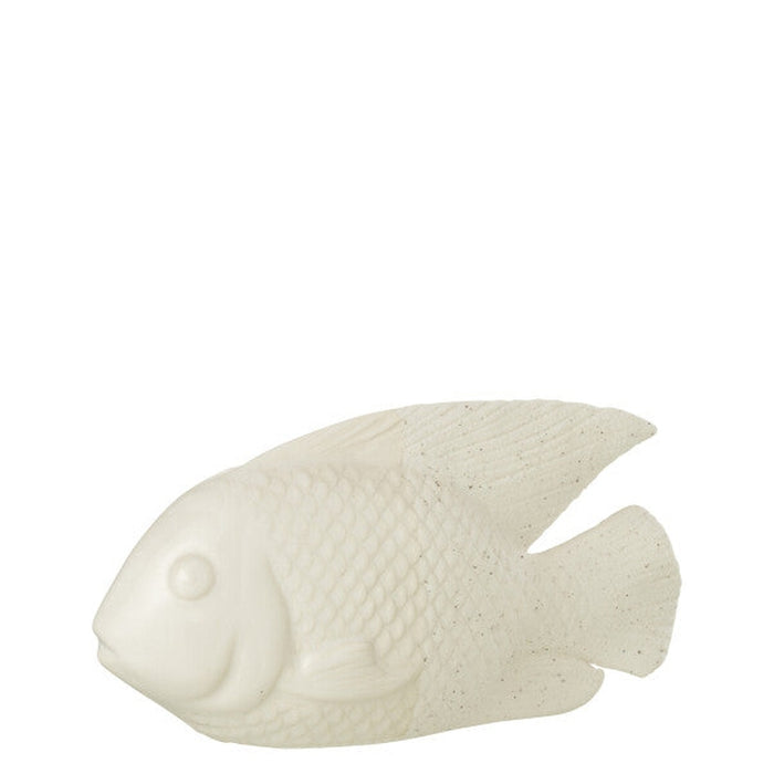 Fish déco porcelaine beige