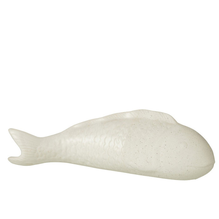 Fish déco porcelaine beige