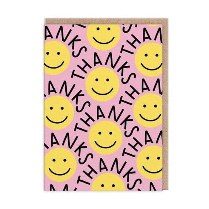 Carte Smiley Visages merci