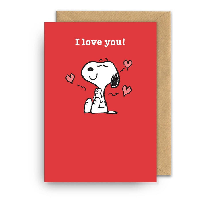 Kaart I Love You! Snoopy