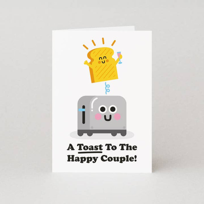 Carte un toast au couple heureux