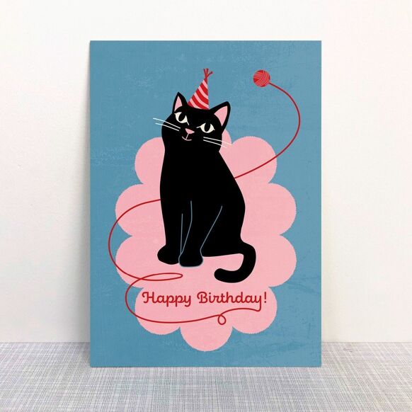 Kaart Happy Birthday Kat | Zonder Envelop