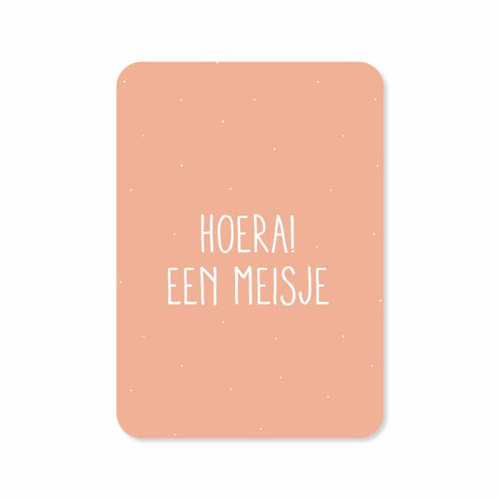 Kaart Hoera Een Meisje | Met Envelop