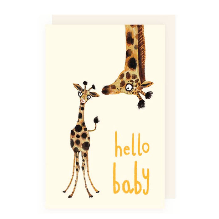 Kaart Hello Baby Giraffe