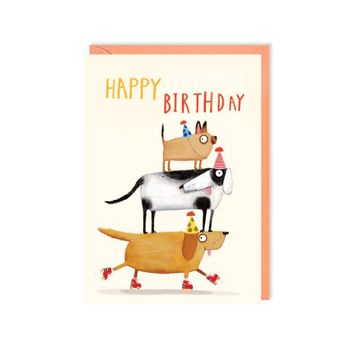 Carte des chiens de joyeux anniversaire