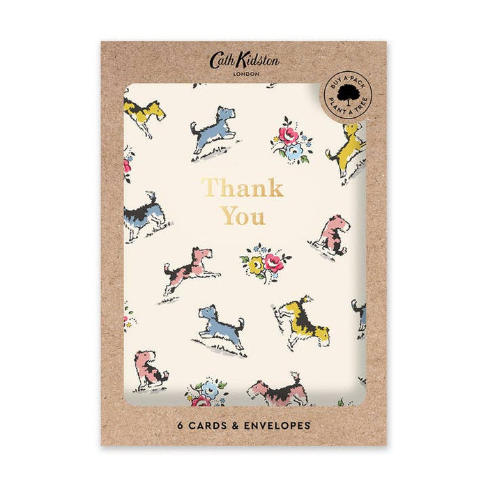 Ensemble de cartes merci | Chien Scottie