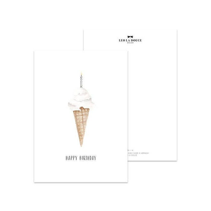 Kaart Ice Cream Candle