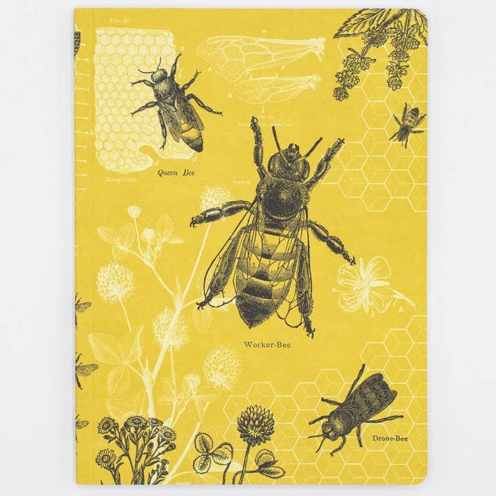 Note à couverture soupelle des abeilles - pages doublées