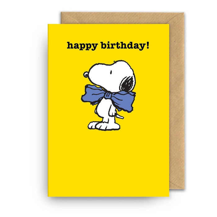 Kaart Happy Birthday! Bow Snoopy