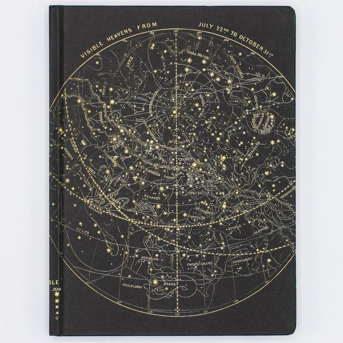 Astronomy Star Chart Hardcover Notebook - Lined/Grid Pages