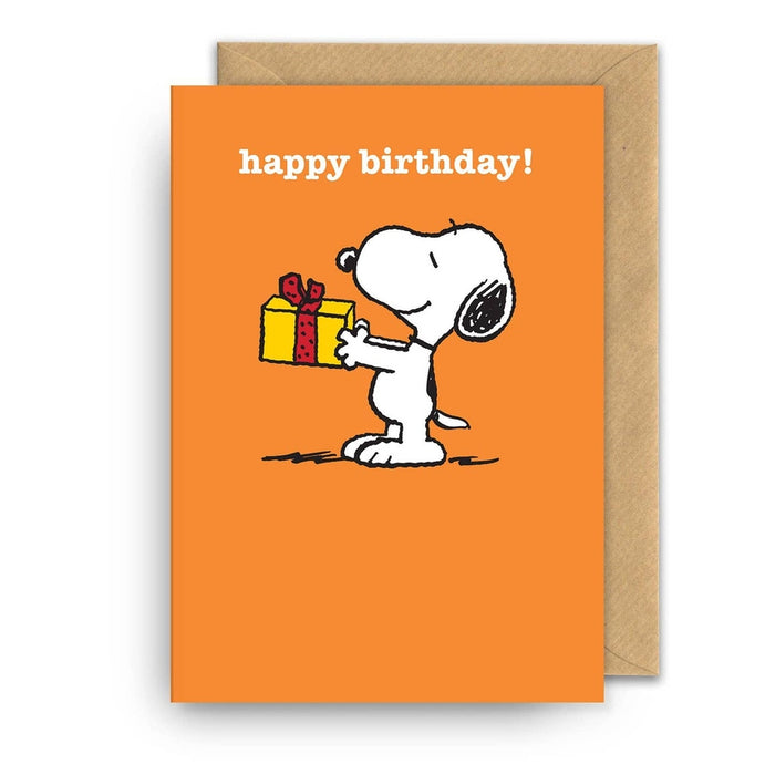 Kaart Happy Birthday! Gift Snoopy