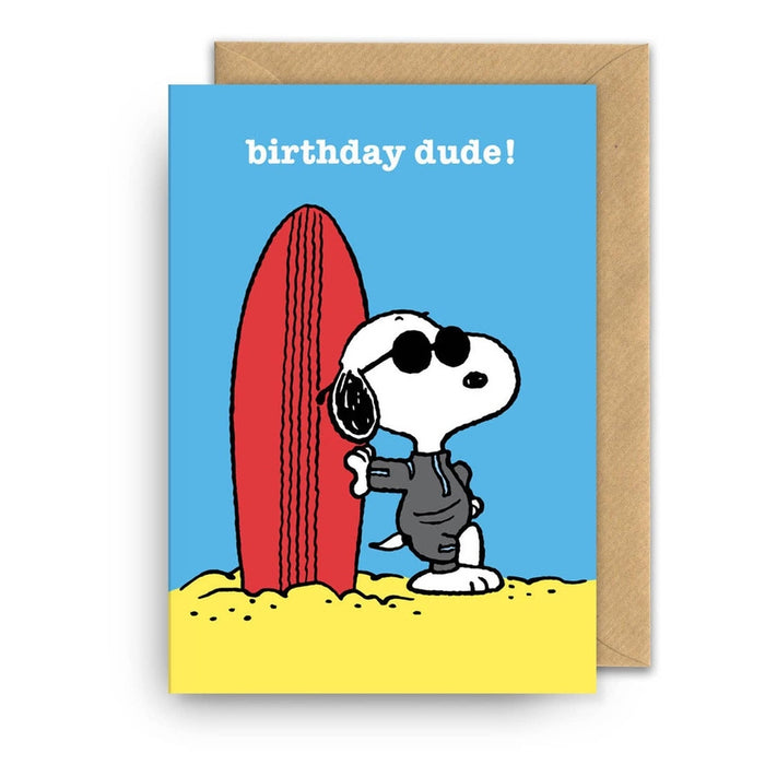 Kaart Birthday Dude! Snoopy