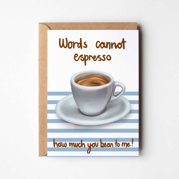 Kaart Words Cannot Espresso