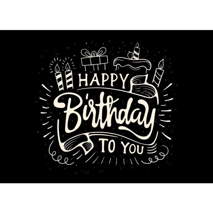 Happy birthday Black Kaart Krossproducts | De online winkel voor hebbedingetjes